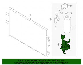 Nissan Ariya 23-25 Air Conditioner Dryer Bracket