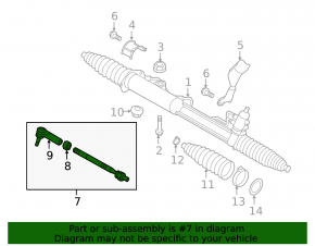 Tie rod with tip left Porsche Cayenne 958 11-17