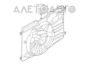 Diffuser radiator shroud assembly Ford Escape MK3 13-16 2.0T