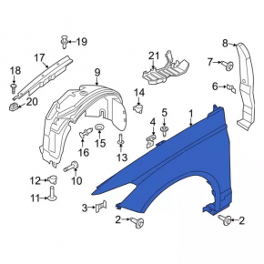 Front left wing Ford Fusion mk5 13-16 SIMYI