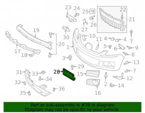 Front license plate area for Mazda CX-7 06-09