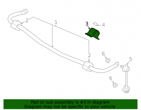 Rear stabilizer mounting bracket left Mazda 6 18-21
