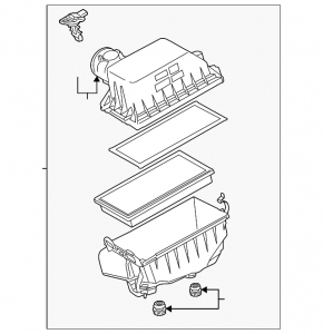 Lexus ES300h 20-23 air filter housing assembly