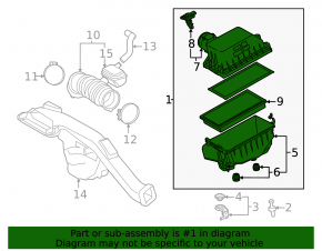 Lexus ES300h 20-23 air filter housing assembly