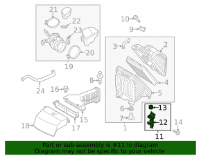 Air filter housing bracket Hyundai Santa FE Sport 13-18