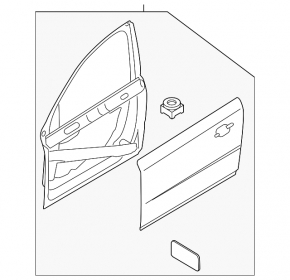 Bare front left door Volvo XC60 10-17