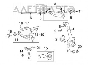 Upper control arm, front right, Lexus GX460 10-23
