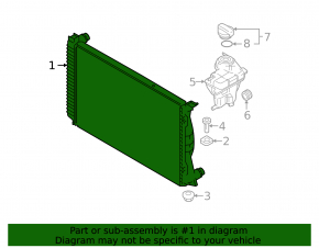 Additional cooling radiator for Audi A6 04-11 3.0
