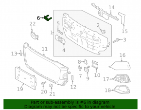 Right upper radiator grille trim Audi Q8 19-23 structure