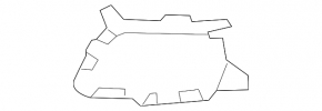 Right front bumper molding for BMW 3 GT F34 14-19 with M package, covers & mounting