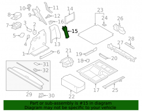 BMW X3 F25 11-17 rear left arch trim, black, broken mount