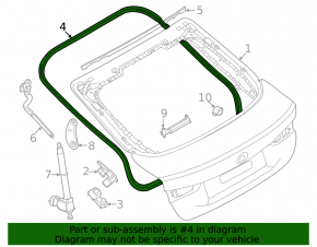 BMW i4 22-26 trunk door seal