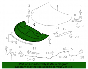 Lexus RX350 RX450h Hood Insulation 16-22