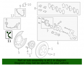 ABS sensor rear left Acura TLX 15-