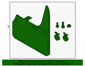 2 rear mudguards for Volkswagen Golf 20-21