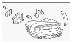 Light outer wing left VW Tiguan 12-17 rest, scratch, web