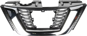 Nissan Rogue 17-18 radiator grille for camera, radar, square emblem, without emblem
