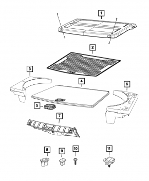 Jeep Compass 17-24 Trunk Floor Black