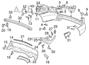 Mudguard rear left Acura MDX 07-13