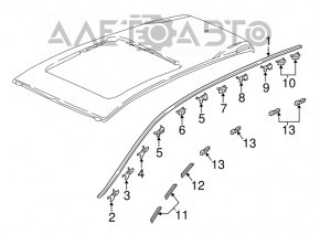 Roof lining left Honda CRV 17-22