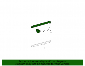 Door-glass molding, center rear left, Toyota Camry v30 2.4