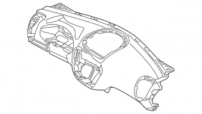 Torpedo front panel without AIRBAG Kia Soul 14-19 ser