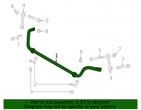 Front stabilizer bar for Porsche Cayenne 19-23