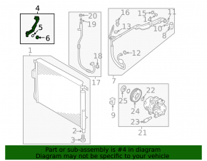 Air conditioning pipe Kia Sorento 19-20 3.3