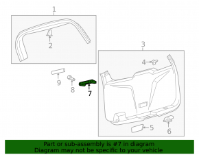 Inner tailgate handle Ford Explorer 16-19