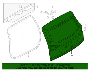 Ford Escape MK3 13-16 bare tailgate