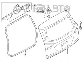 Ford Escape MK3 13-16 bare tailgate