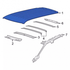 Metal roof for Ford Explorer 20-23 without sunroof, on the body