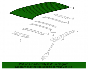 Metal roof for Ford Explorer 20-23 without sunroof, on the body