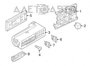Fuse box under the dashboard VW Passat 20-22