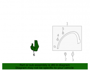 Mudguard front right Honda CRV 12-16