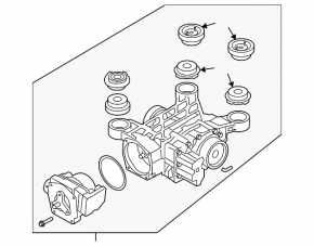 Rear differential gearbox VW Tiguan 09-17 with computer