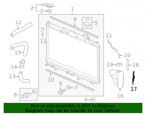 Bracket expansion tank cooling Honda Accord 13-17