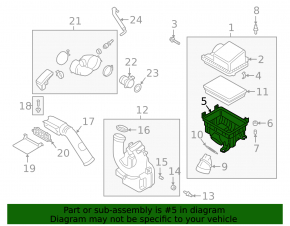 Air filter housing Kia Forte 19-24 2.0 lower part
