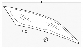 Rear glass for the trunk door of VW Taos 22-25
