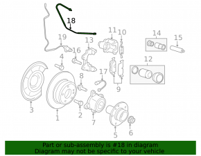Brake hose rear left BMW X5 E70 07-13