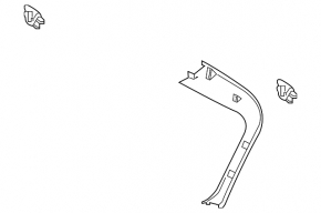 Right tailgate trim Volvo XC90 16-23 grey