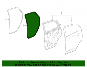 Door seal rear right Chevrolet Trax 15-22
