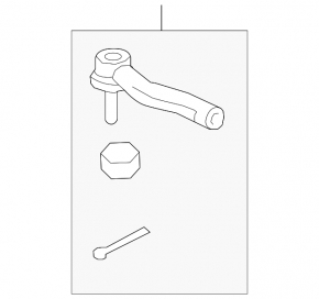 Right steering tip for Toyota Corolla 20-26