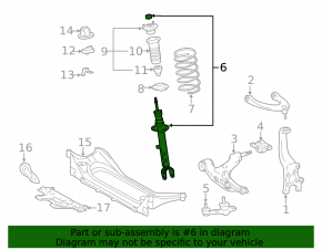 Front left shock absorber for Lexus GS350 GS450h 13-14