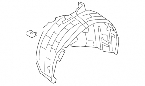 Front left fender liner for Audi E-Tron 19-23