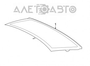 Rear glass BMW 5 G30 17-23 heated