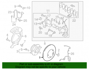 Front left brake disc Hyundai Elantra AD 17-20