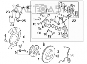 Front left brake disc Hyundai Elantra AD 17-20