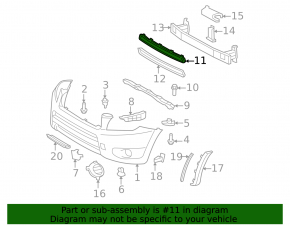 Toyota Rav4 06-08 front bumper upper grille