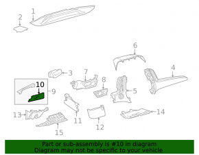 Dashboard cover left Toyota Prius 50 Prime 17-22 black gloss